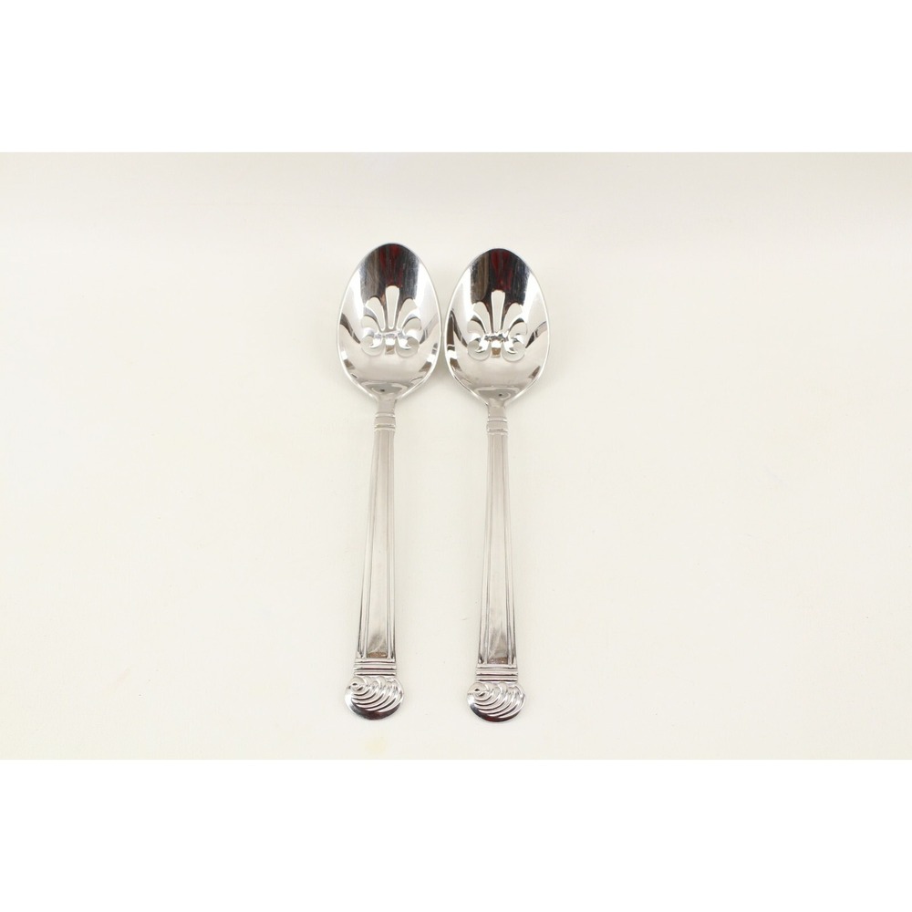 Set of 2 - Reed & Barton Winterthur Swirl Slotted Serving Spoon
